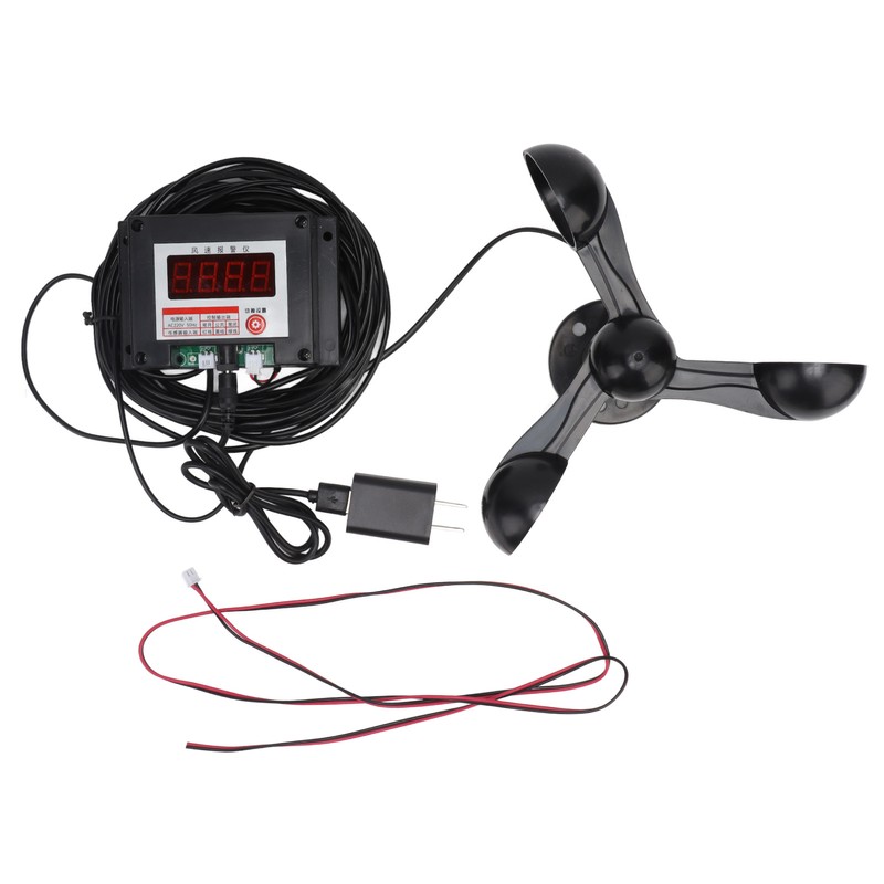 3 Fan Blades Tower Crane Intelligent Alarm Anemometer High Accuracy