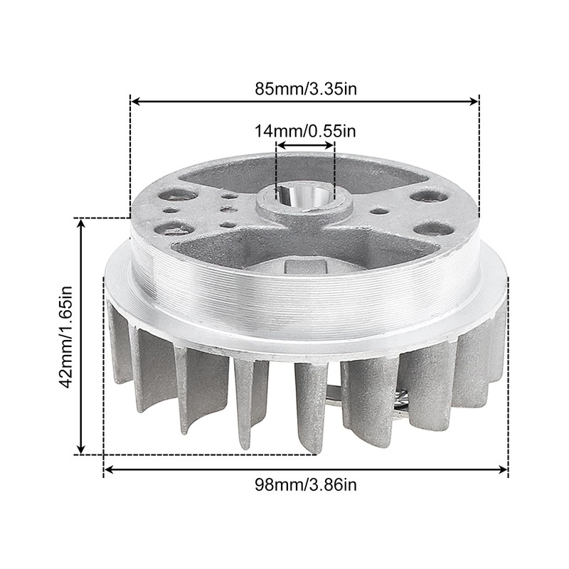 Windance Aluminum Alloy Pull Recoil Starter with Flywheel Replacement for