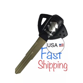 SUZUKI KEY BLANK (Black) HAYABUSA GSXR 600 750 1000 2001-2021.  FREE SHIPPING!!