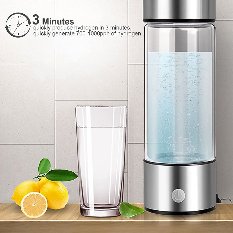 Sparklenut Hydrogen Rich Water Bottle, 420 ml, Portable Rich Ioniser