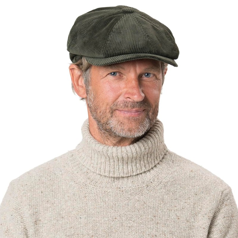 Lipodo 8 Panel Cord Flat Cap Men's – Flat Cap