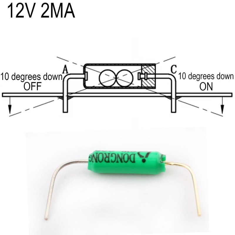 RUNCCI-YUN Tilt Sensor Angle Sensor Vibration Sensor Ball Switch 12V