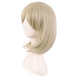 MapofBeauty 14 Inch /35 cm Female Models Medium Length Straight Hair Cosplay Bob Wig (Blonde)