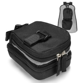 com-four® Saddle Bag for Bicycle - Bicycle Saddle Bag with Backpack Function - 2-in-1 Bicycle Bag Saddle for MTB, Road Bike, City Bike (Black - Saddle Bag)