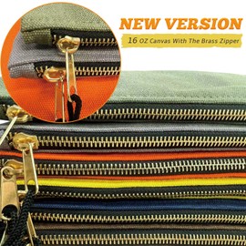 TENGYES Heavy Duty Canvas Tool Bag Organizer – 7 Pack Zipper Utility Pouches in Assorted Colors (12.5″ x 7″) – Multipurpose Storage for Tools, Craft Supplies, Electronics, Travel, Home & Workshop