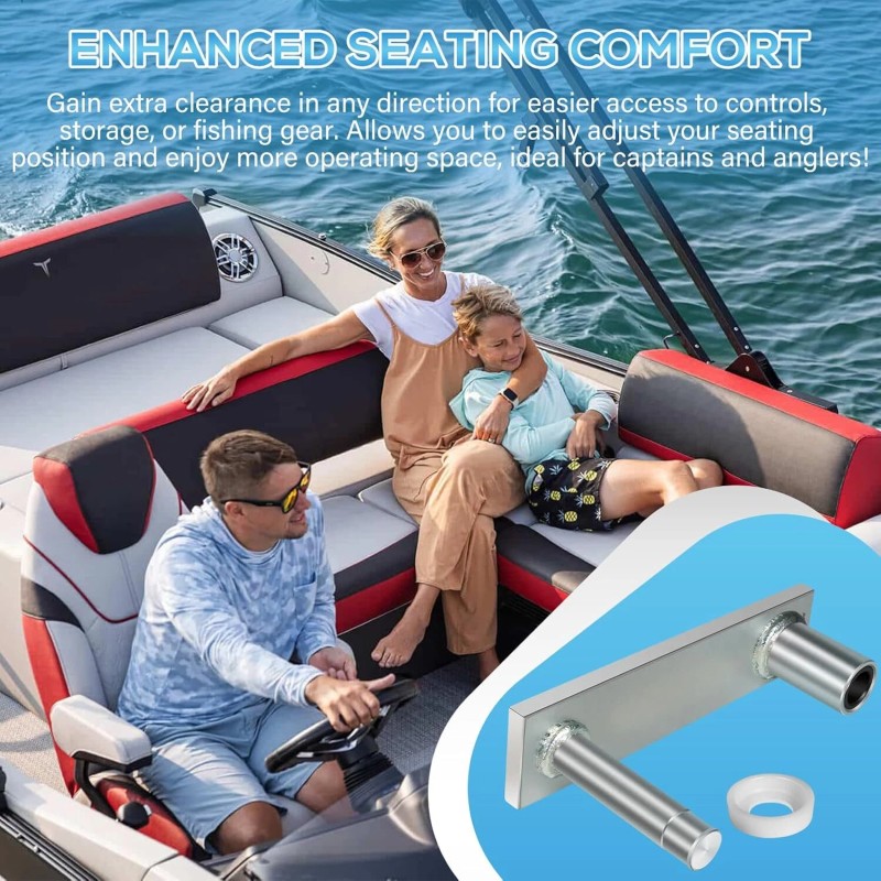 CH-Auto Marine 7062-3 Swivel Offset Seat Mount Steel 6" Offset