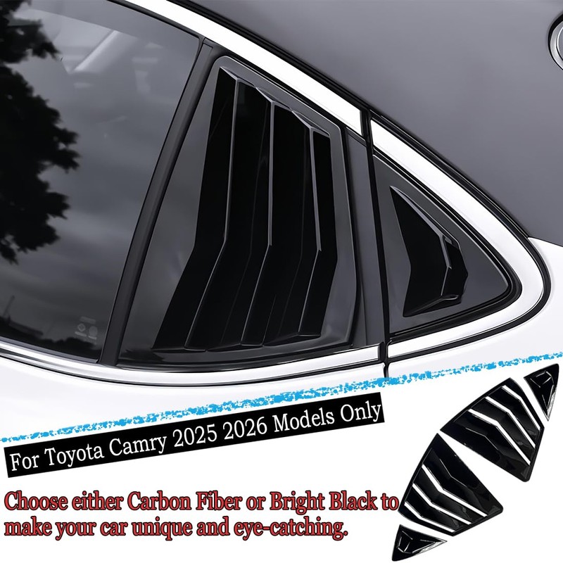 MUXEE 2Pcs Side Vent Window Louvers for Toyota Camry 2025