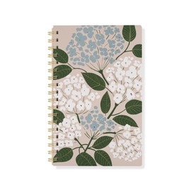 Fringe Studio "HYDRANGEAS 6" X 9.5" SIGNATURE VEGAN LEATHER SPIRAL JOURNAL - 160 PAGES, Megan Galante Collection (896084)