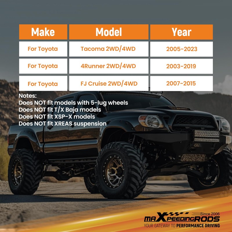 maXpeedingrods 2” Front Lift Leveling Kit for Toyota Tacoma/4Runner 2003-2023,