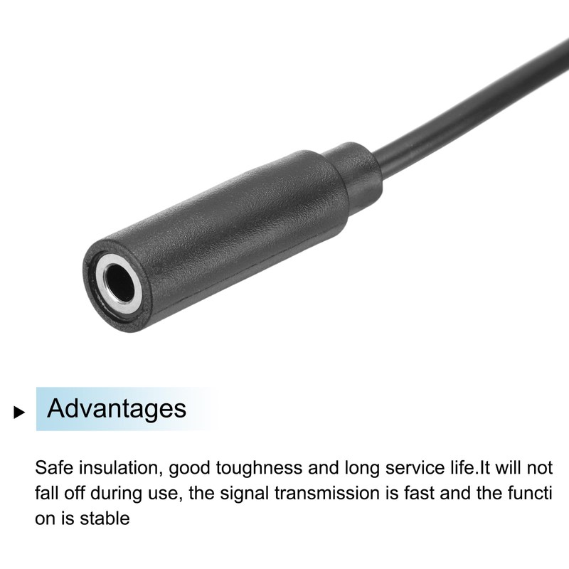 sourcing map 3.5mm Female Jack to Bare Wire Open End