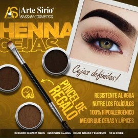 Arte Sirio Cosmetics 2x1 Henna Para Ceja En Polvo