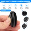 60 pieces rubber grommet cable grommet, 10 mm/16 mm/20 mm/25