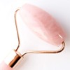 Gold Stone Rose Quartz Face Roller, Double Head, Massage, Natural