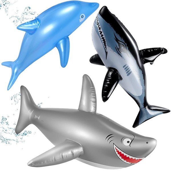MEZHEN Shark Inflatable Toy Shark Inflatable Toy Swimming Pool for