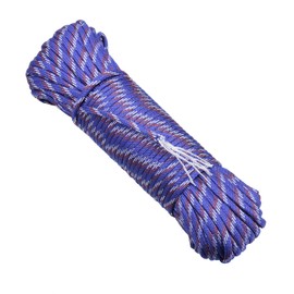 DonDon 30 Metre Long Fabric Ribbon, Nylon Cord, Paracord Rope, Survival Webbing for Crafts and Outdoor Camping Activities, 4 mm – 7 Strands, blue