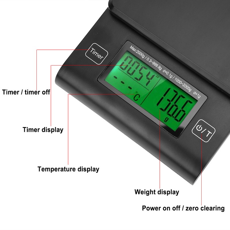 Multi Function Digital LCD Coffee Scale Kitchen Food Electronic Scale