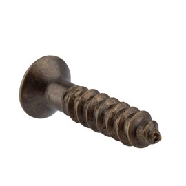 #4 x 1/2" Antique Brass Flat Countersunk Head Phillips Drive Wood Screws | Pack of 25 | Self Tapping Screws for Wood Antique or Modern Furniture | FH12-SAB
