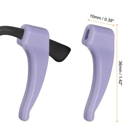 HARFINGTON 20 Pairs Anti-Slip Glasses Ear Grip Silicone Elastic Ear Hook Eyewear Retainer Eyeglass Temple Tips Sleeve Retainer for Eyewear Glasses Sunglasses Sports Eyeglasses, Purple