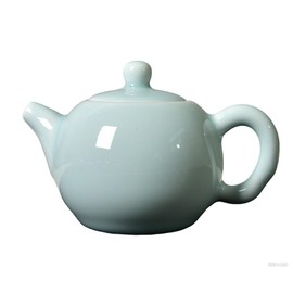 Celadon Teapot,Jade Green Porcelain Teapot,Kungfu Tea Utensil,Tea Ceremony,4 Optional Colors,龙泉青瓷茶壶 (Light Green)