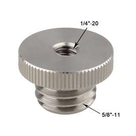 CAMVATE 1/4"-20 to 5/8"-11 Threaded Screw Adapter for Tripod Laser Level Bosch Adapter(Stainless Steel 304) - 1468