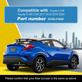 Goholy Car Rear Bumper Tow Hook Cover Compatible with Toyota C-HR CHR 2017 2018 2019 2020 Trailer Cover Cap 52162-F4020 Towing Eye Cap Matte Black Right Passenger Side