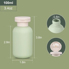 3 Piezas Botellas de Viaje 100 Ml, Envases para sin Fugas, Set de Kit de Aseo Personal Mujer, Accesorios de (verde + Azul + Rosa, 3.4 Onzas)