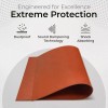 Exactly Rubber Red Fiber Reinforced Silicone Rubber Sheet 60A 1/32