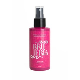 Brujeria Hair Heat Protectant Spray - Anti Frizz and Straightening Formula With Hyaluronic Acid, Argan Oil and Babassu Oil - Colombian & Latin American Ingredients, Pink