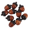 10PCS Wooden Nut Acorn Pendant Necklace Acorn Box Clasp Nylon