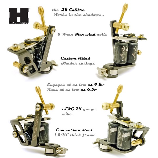Hildbrandt Tattoo Kit Professional 4 Machine Set + TKHPRO2 Gun Needle Power Supply Inks Carrying Case Training