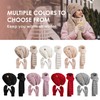 Women Beanie Hat Scarf Gloves Set Fleece Lined Winter Warm