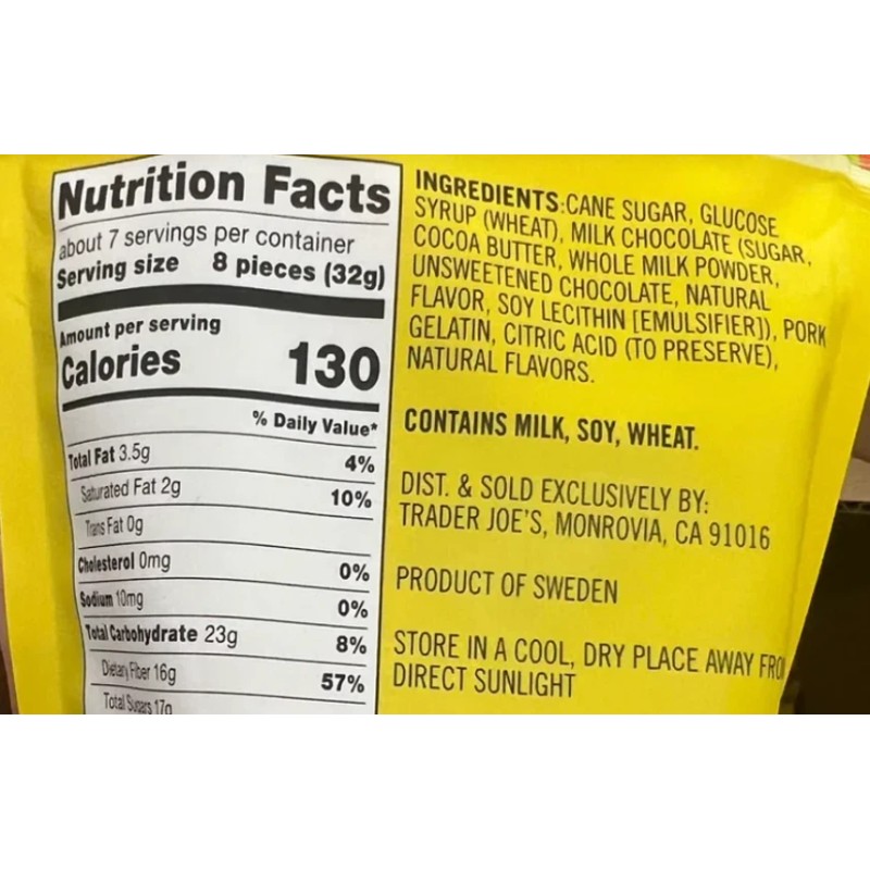 Trader Joe's 2 Packs Trader Joe's Milk Chocolate Covered Gummy