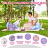 Insulated Nylon Lunch Box for Girls, Kids, and Women-Stylish Purple