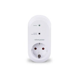 ednet Smart-Home - Funk-Steckdose - Innenbereich - Schaltleistung 3680 W (230 V / 16 A) - 433 MHz Technologie - Weiß