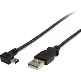 StarTech.com Mini USB Cable - A to Right Angle Mini B - 6 Feet (USB2HABM6RA)