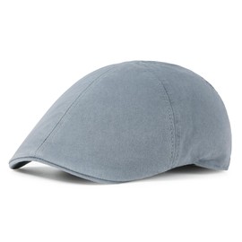 BOTVELA Newsboy Cap for Men Cotton Beret Ivy Irish Gatsby Driving Cabbie Hat (Grey, 7 1/2)