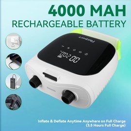 Paddle Board Pump 20PSI SUP Pump, Portable Electric Air Pump Quick Inflate & Deflate SUP Air Pump for Stand Up Paddle Boards, Kayak, Tent (White)