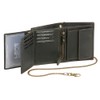 Mens Wallet with Chain Biker Wallet LEAS MCL, Genuine Leather,