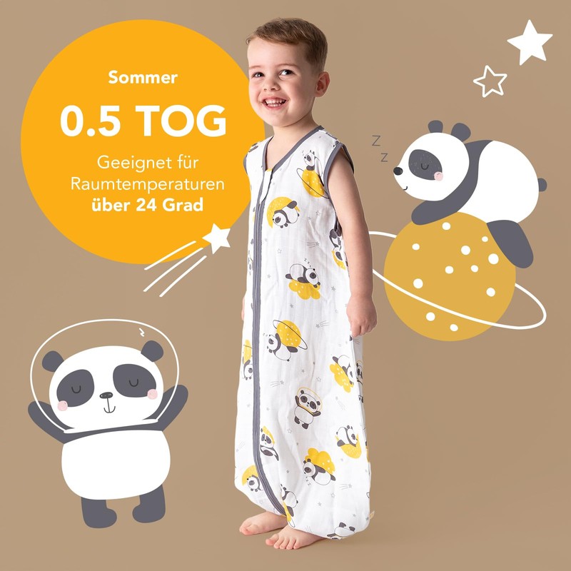 Schlummersack Sleeping Bag with Feet, Summer 0.5 Tog, Thin Bamboo