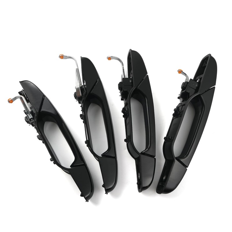 4 PCS Black Exterior Door Handle Front Rear Driver Passenger
