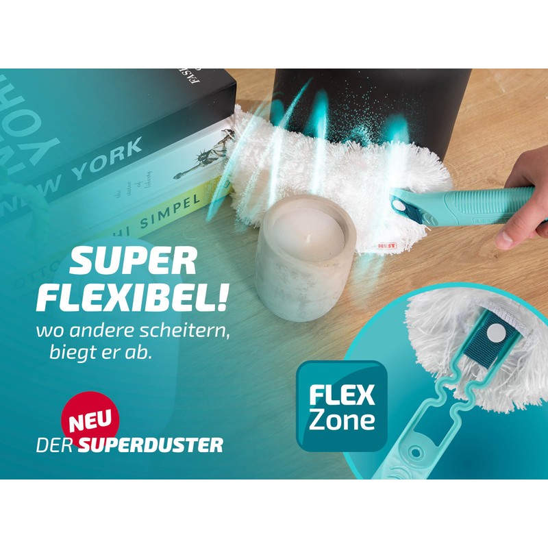 Leifheit Superduster Duster, Washable Microfibre Dust Textile for Quick Dust