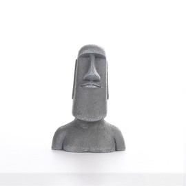 Lifexquisiter Easter Island Moai Head Statue, Moai Figurine Sculpture Showpiece, Abstract Face Statue for Desktop Bookshelf Table Home Hotel Garden Decor