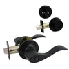Designers Impressions Kingston Design Black Entry Lever with Matching Single