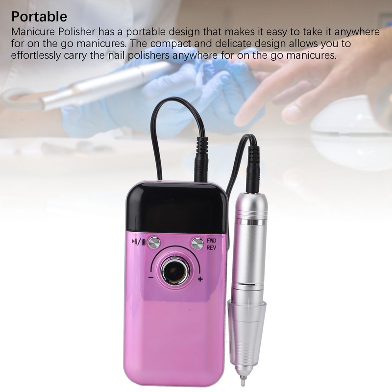 Electric Nail Drill Machine 0‑45000rpm Nail Polisher Rechargeable Nail Remover