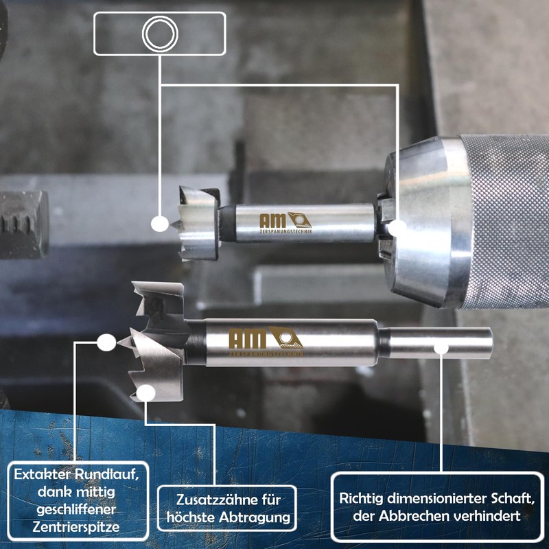 AM-Zerspanungstechnik Forstner Drill Bit in Sizes Diameter 10-100 mm |