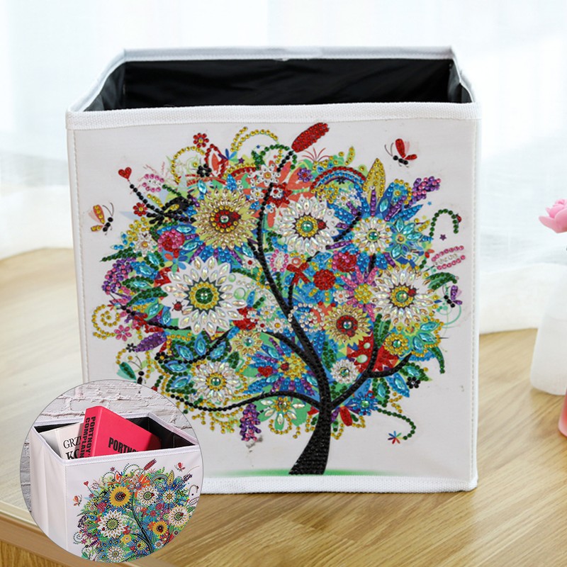 Diamond Painting Tree Storage Box Foldable Resin DIY Painting Kits