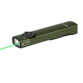 OLIGHT Arkfeld Flat Flashlight 1000 Lumens Dual Light Source EDC Lights with Green Beam and White LED Combo, with Rechargeable Built-in Battery for Outdoors, Emergency, Work - Color: OD Green Cool White