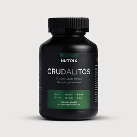 Nutrix Crudalitos Suplemento Cardo Mariano Electrolitos Complejo Verde Resveratrol Apoyo Hepático Bienestar Gluten Lácteos