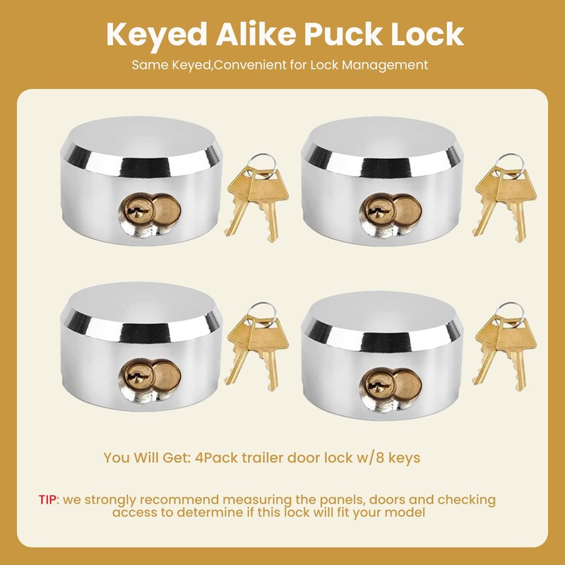 4 Pack Hidden Shackle Padlock Keyed Alike Heavy Duty Trailer