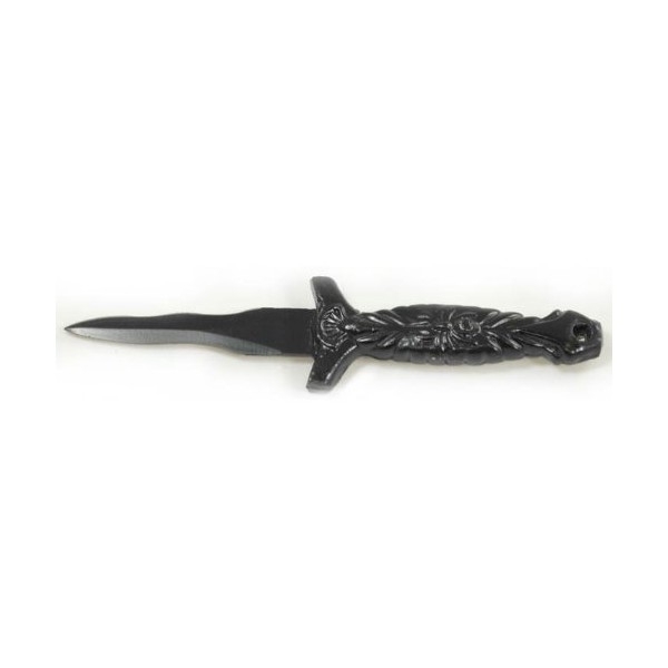 SZCO Supplies 5 1/2" Small All Black Spider Knife with Sheath